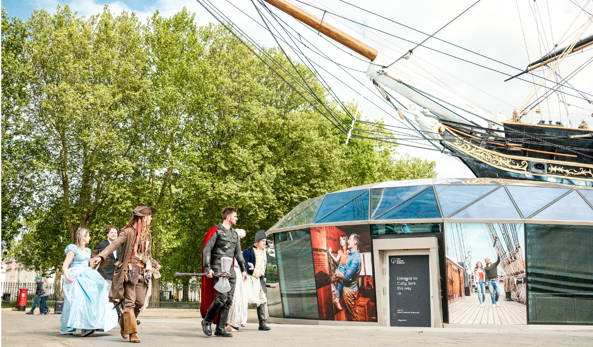 Unmissable - Movie characters visit the Cutty Sark in Greenwich